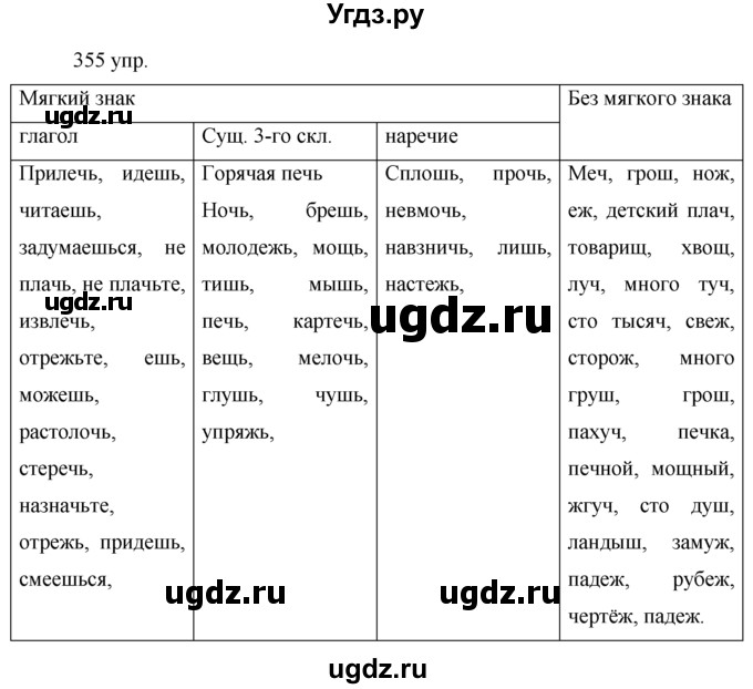 ГДЗ (решебник) по русскому языку 10 класс Власенков А.И. / упражнение номер / 355