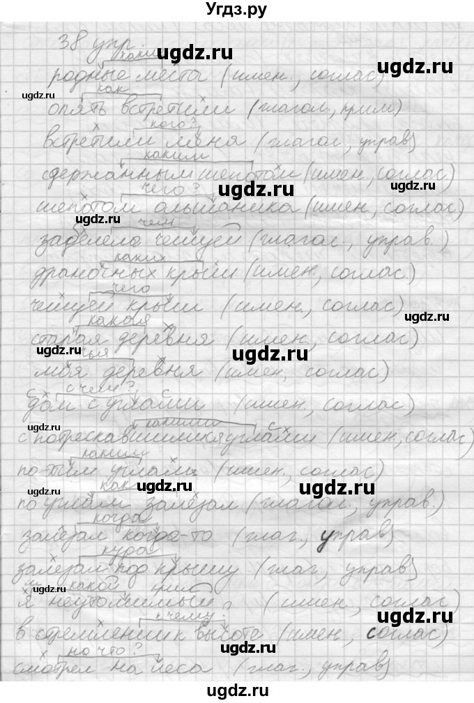 ГДЗ (решебник) по русскому языку 10 класс Власенков А.И. / упражнение номер / 38(продолжение 2)