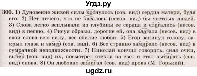 ГДЗ (Решебник №2) по русскому языку 10 класс В.Ф. Греков / номер упражнения / 300