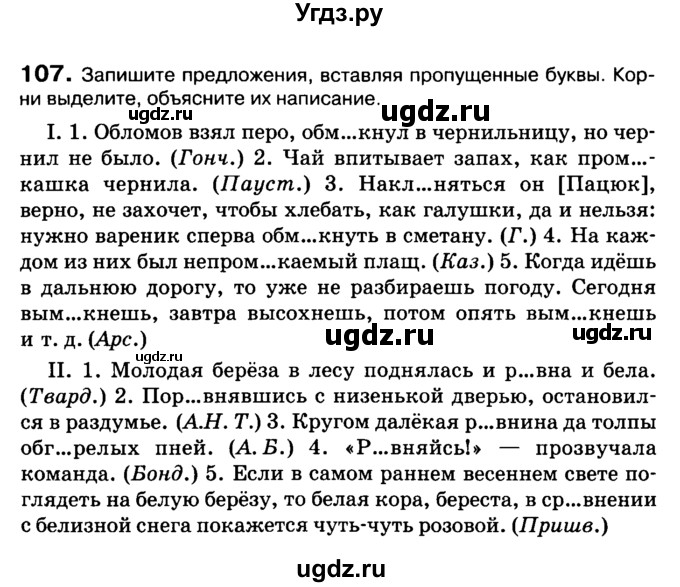 ГДЗ (Учебник 2019) по русскому языку 10 класс Н.Г. Гольцова / учебник 2019. упражнение / 107