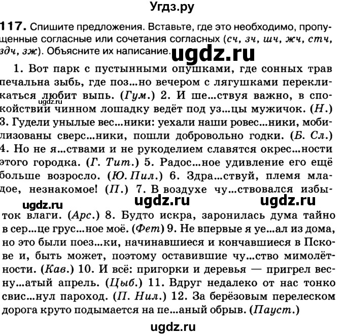 ГДЗ (Учебник 2019) по русскому языку 10 класс Н.Г. Гольцова / учебник 2019. упражнение / 117