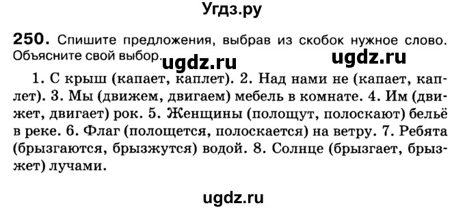 ГДЗ (Учебник 2019) по русскому языку 10 класс Н.Г. Гольцова / учебник 2019. упражнение / 250