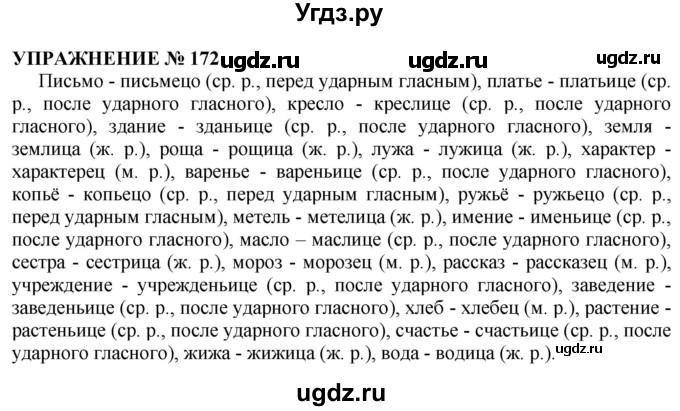 ГДЗ (Решебник №1 к учебнику 2019) по русскому языку 10 класс Н.Г. Гольцова / учебник 2019. упражнение / 172