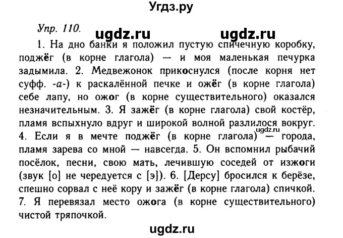 ГДЗ (Решебник №2 к учебнику 2019) по русскому языку 10 класс Н.Г. Гольцова / учебник 2019. упражнение / 110