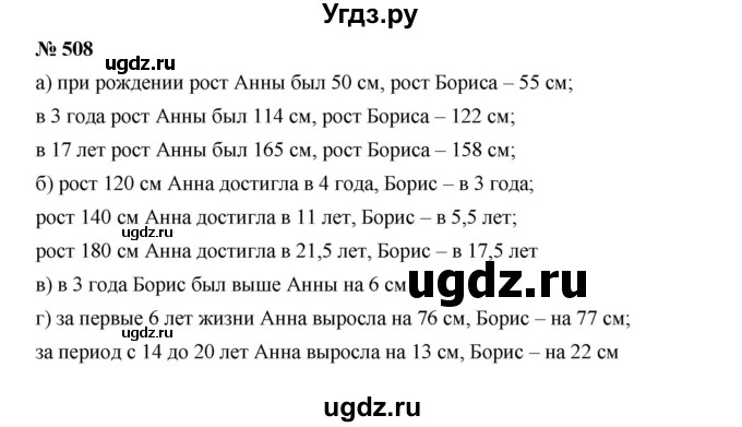 ГДЗ (Решебник к учебнику 2019) по алгебре 7 класс Г.В. Дорофеев / упражнение / 508