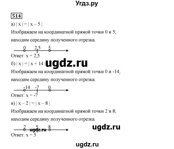 ГДЗ (Решебник к учебнику 2019) по алгебре 7 класс Г.В. Дорофеев / упражнение / 514