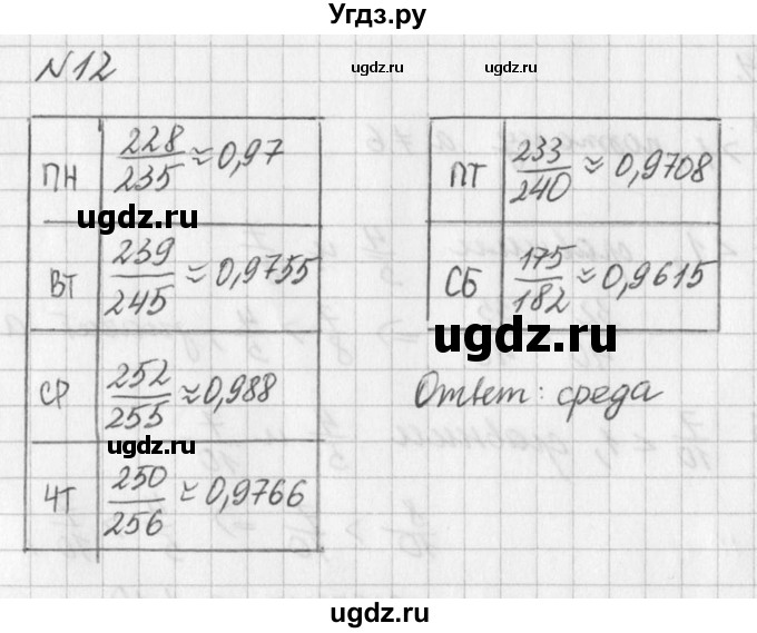 ГДЗ (Решебник к учебнику 2016) по алгебре 7 класс Г.В. Дорофеев / упражнение / 12