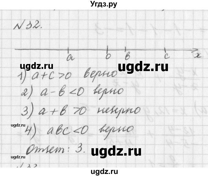 ГДЗ (Решебник к учебнику 2016) по алгебре 7 класс Г.В. Дорофеев / упражнение / 32