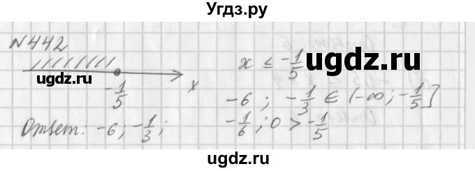 ГДЗ (Решебник к учебнику 2016) по алгебре 7 класс Г.В. Дорофеев / упражнение / 442