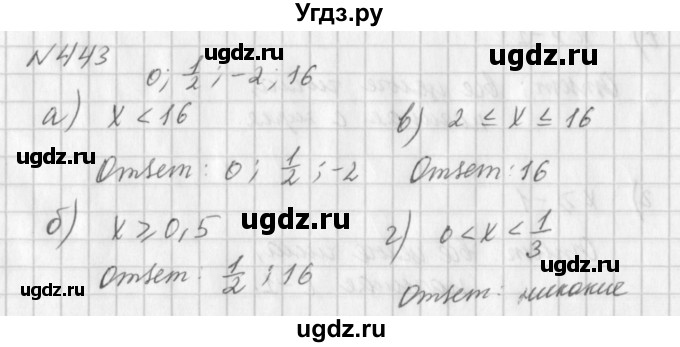 ГДЗ (Решебник к учебнику 2016) по алгебре 7 класс Г.В. Дорофеев / упражнение / 443