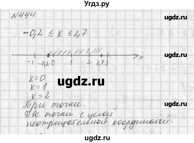 ГДЗ (Решебник к учебнику 2016) по алгебре 7 класс Г.В. Дорофеев / упражнение / 444