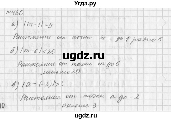 ГДЗ (Решебник к учебнику 2016) по алгебре 7 класс Г.В. Дорофеев / упражнение / 460