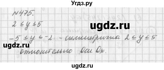 ГДЗ (Решебник к учебнику 2016) по алгебре 7 класс Г.В. Дорофеев / упражнение / 475