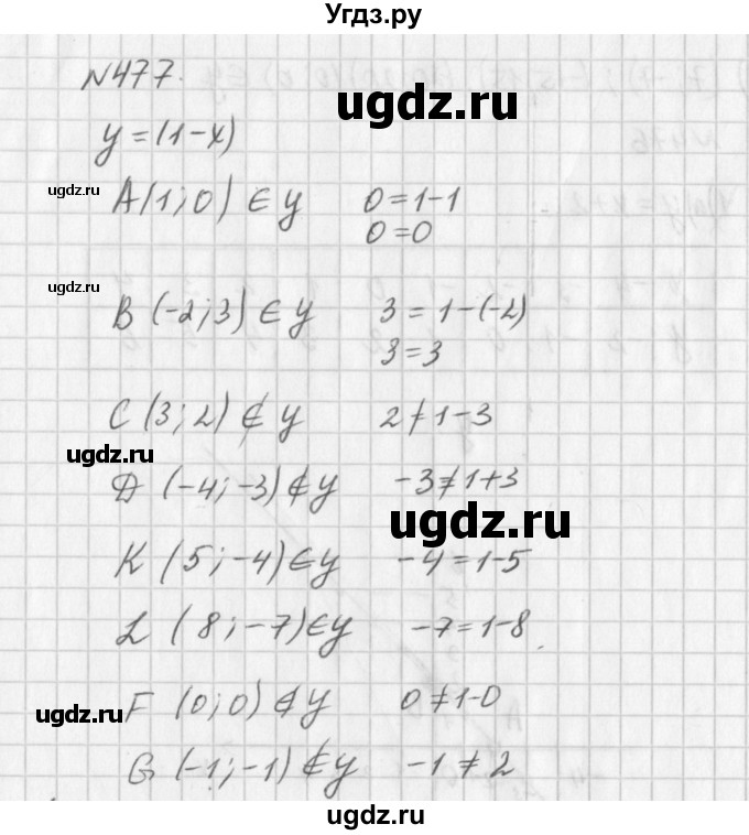 ГДЗ (Решебник к учебнику 2016) по алгебре 7 класс Г.В. Дорофеев / упражнение / 477