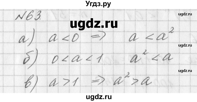 ГДЗ (Решебник к учебнику 2016) по алгебре 7 класс Г.В. Дорофеев / упражнение / 63