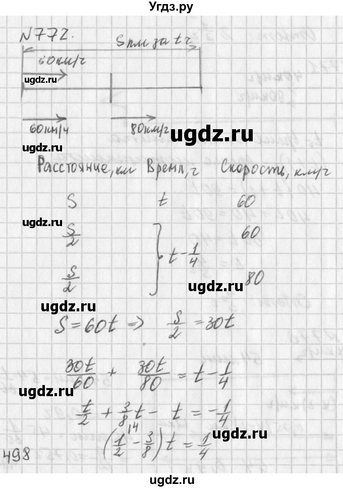 ГДЗ (Решебник к учебнику 2016) по алгебре 7 класс Г.В. Дорофеев / упражнение / 772