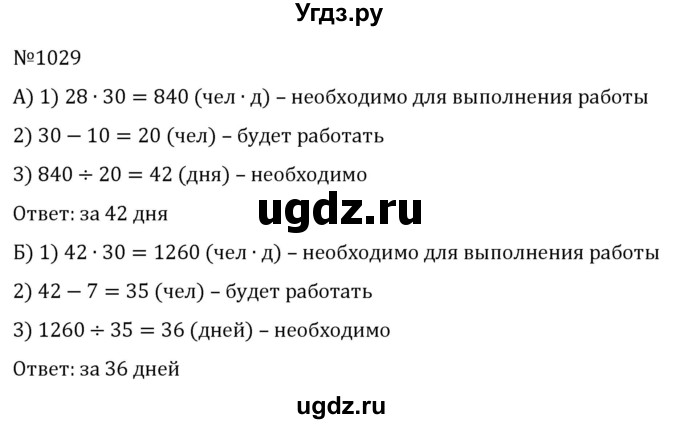 ГДЗ (Решебник к учебнику 2022) по алгебре 7 класс С.М. Никольский / номер / 1029