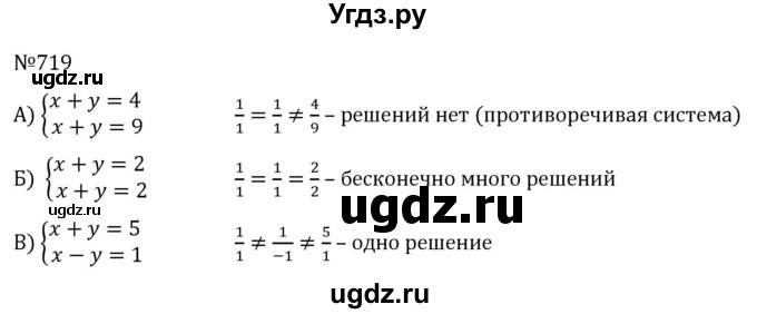 ГДЗ (Решебник к учебнику 2022) по алгебре 7 класс С.М. Никольский / номер / 719