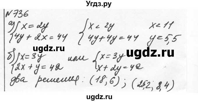 ГДЗ (Решебник к учебнику 2015) по алгебре 7 класс С.М. Никольский / номер / 736