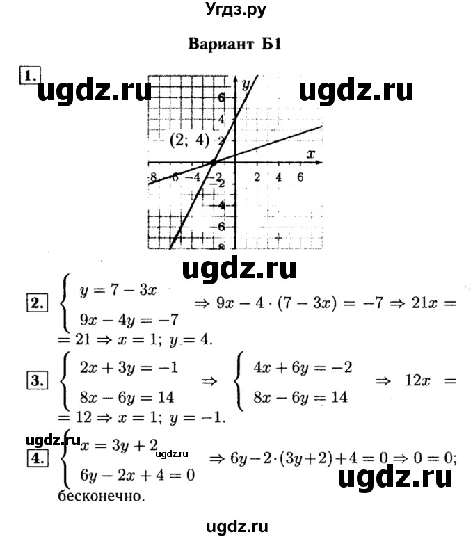 ГДЗ (Решебник) по алгебре 7 класс (самостоятельные и контрольные работы) А.П. Ершова / алгебра / самостоятельная работа / C-17 / Б1
