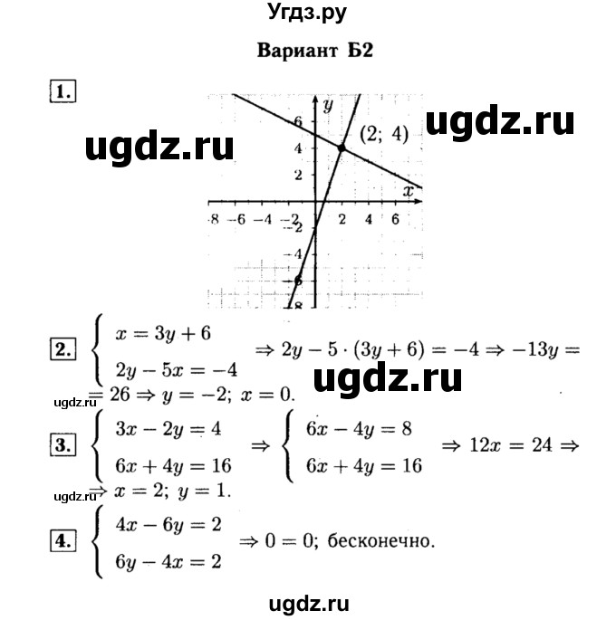 ГДЗ (Решебник) по алгебре 7 класс (самостоятельные и контрольные работы) А.П. Ершова / алгебра / самостоятельная работа / C-17 / Б2