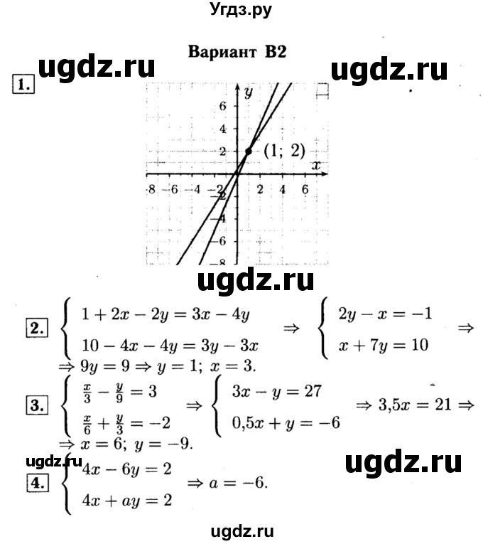 ГДЗ (Решебник) по алгебре 7 класс (самостоятельные и контрольные работы) А.П. Ершова / алгебра / самостоятельная работа / C-17 / В2