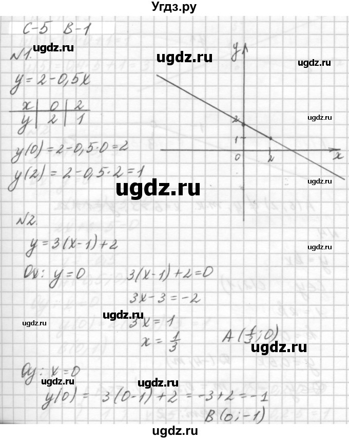 ГДЗ (решебник №2) по алгебре 7 класс (самостоятельные и контрольные работы) А.П. Ершова / алгебра / самостоятельная работа / C-5 / В1