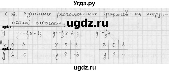 ГДЗ (решебник №2) по алгебре 7 класс (дидактические материалы) Л.И. Звавич / самостоятельная работа / вариант 1 / С-16 / 1