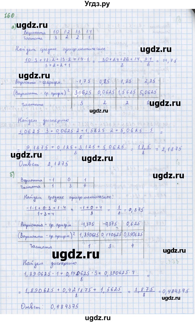 ГДЗ (Решебник к учебнику 2018) по алгебре 7 класс Ю.Н. Макарычев / упражнение / 160