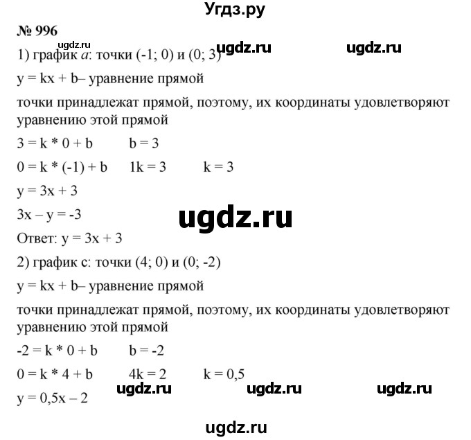 ГДЗ (Решебник №1 к учебнику 2016) по алгебре 7 класс А. Г. Мерзляк / номер / 996