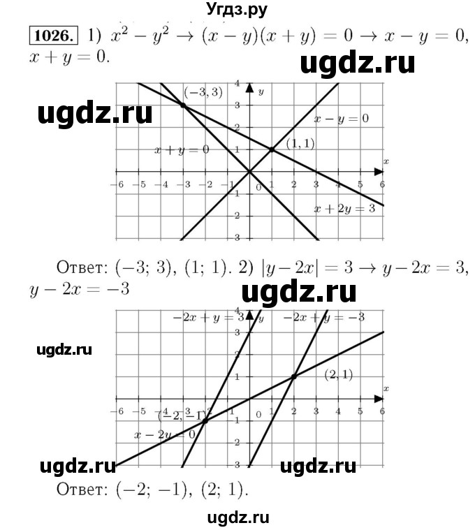ГДЗ (Решебник №3 к учебнику 2016) по алгебре 7 класс А. Г. Мерзляк / номер / 1026