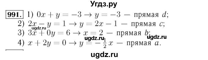 ГДЗ (Решебник №3 к учебнику 2016) по алгебре 7 класс А. Г. Мерзляк / номер / 991