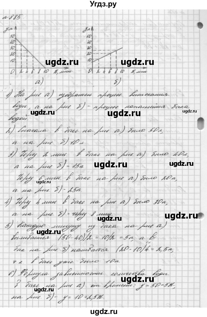 ГДЗ (Решебник №2 к учебнику 2016) по алгебре 7 класс А. Г. Мерзляк / номер / 885