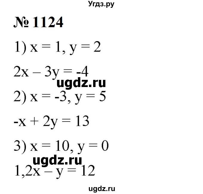 ГДЗ (Решебник к учебнику 2023) по алгебре 7 класс А. Г. Мерзляк / номер / 1124