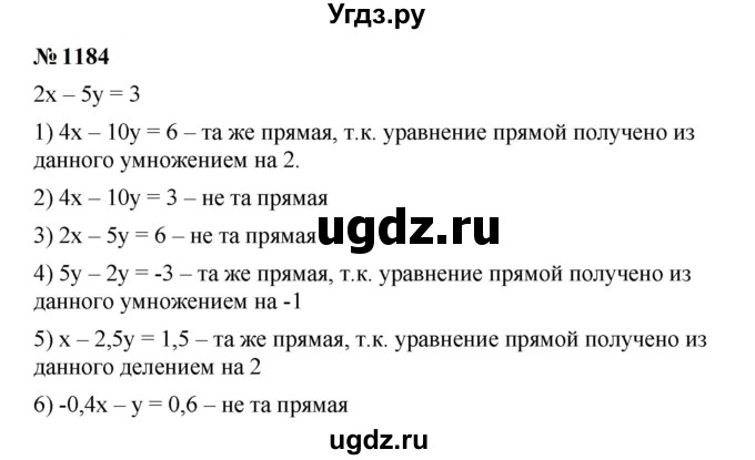 ГДЗ (Решебник к учебнику 2023) по алгебре 7 класс А. Г. Мерзляк / номер / 1184