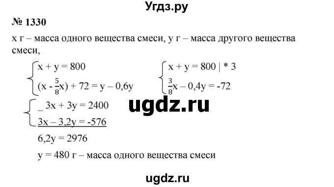ГДЗ (Решебник к учебнику 2023) по алгебре 7 класс А. Г. Мерзляк / номер / 1330