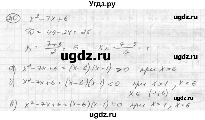 ГДЗ (Решебник к учебнику 2015) по алгебре 8 класс С.М. Никольский / номер / 210