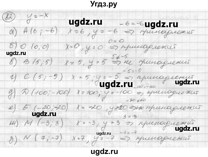 ГДЗ (Решебник к учебнику 2015) по алгебре 8 класс С.М. Никольский / номер / 82