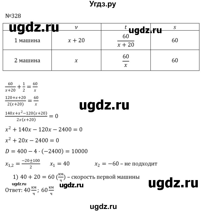 ГДЗ (Решебник к учебнику 2022) по алгебре 8 класс С.М. Никольский / номер / 328
