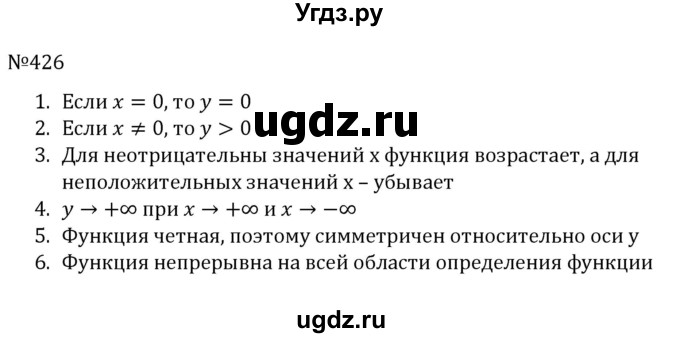 ГДЗ (Решебник к учебнику 2022) по алгебре 8 класс С.М. Никольский / номер / 426