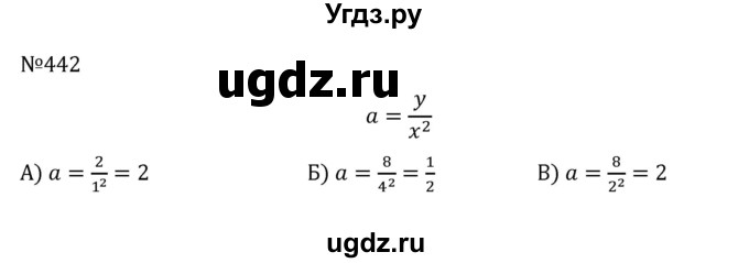 ГДЗ (Решебник к учебнику 2022) по алгебре 8 класс С.М. Никольский / номер / 442