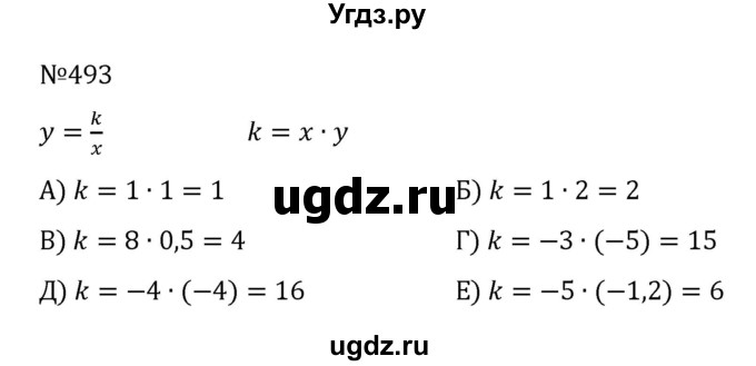 ГДЗ (Решебник к учебнику 2022) по алгебре 8 класс С.М. Никольский / номер / 493