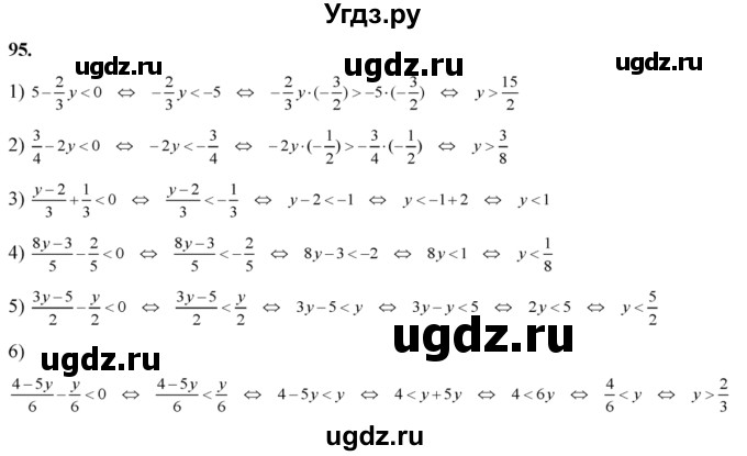 95. Выяснить, при каких значениях у выражение принимает отрицательные значения: