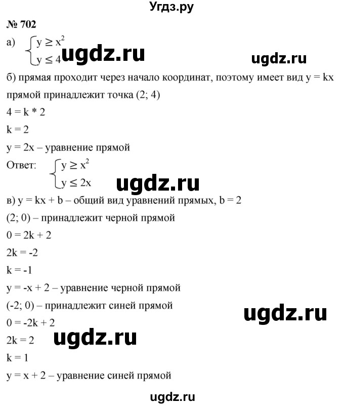 ГДЗ (Решебник к учебнику 2019) по алгебре 8 класс Г.В. Дорофеев / упражнение / 702