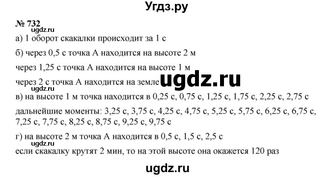 ГДЗ (Решебник к учебнику 2019) по алгебре 8 класс Г.В. Дорофеев / упражнение / 732