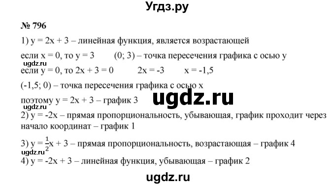 ГДЗ (Решебник к учебнику 2019) по алгебре 8 класс Г.В. Дорофеев / упражнение / 796