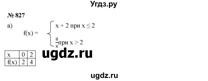 ГДЗ (Решебник к учебнику 2019) по алгебре 8 класс Г.В. Дорофеев / упражнение / 827