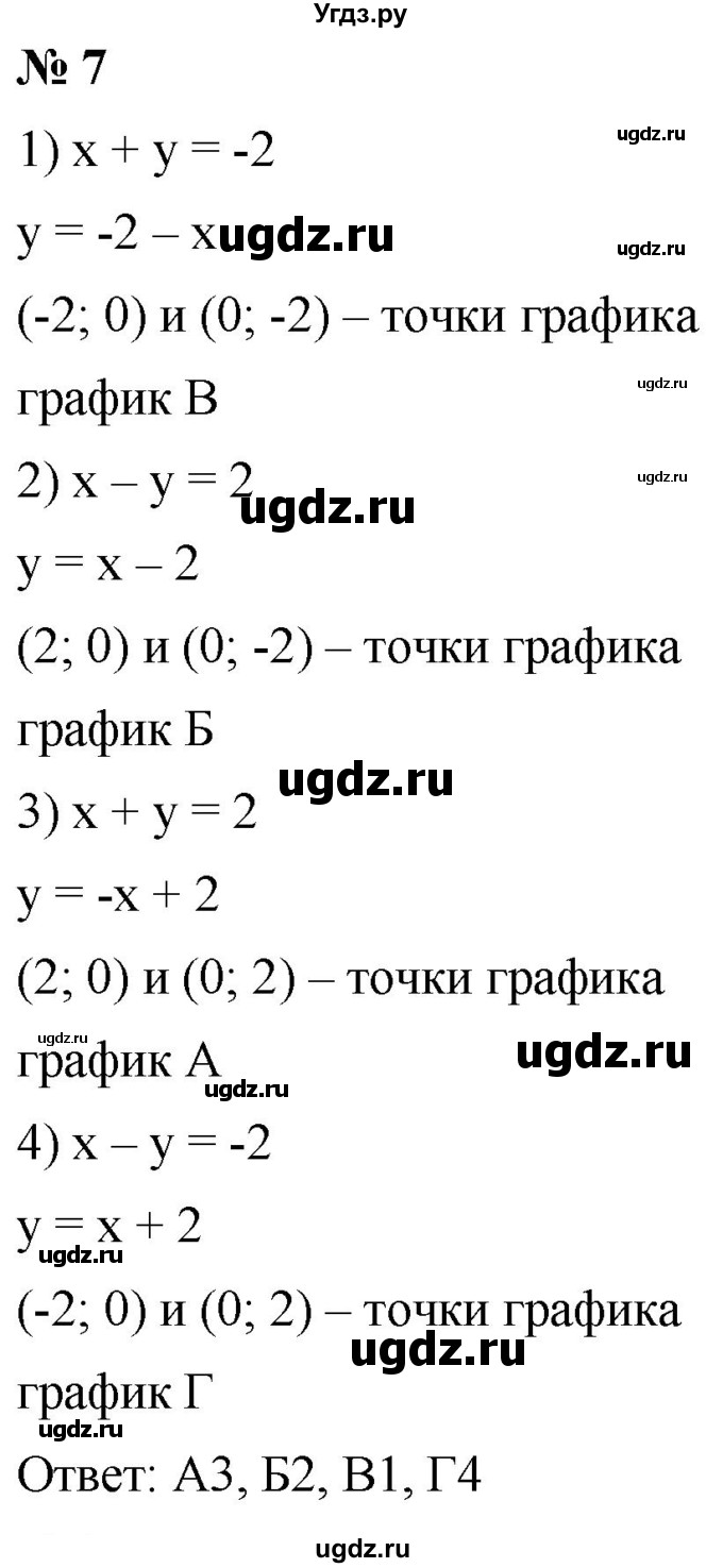 ГДЗ (Решебник к учебнику 2019) по алгебре 8 класс Г.В. Дорофеев / чему вы научились / глава 4 / проверь себя / 7