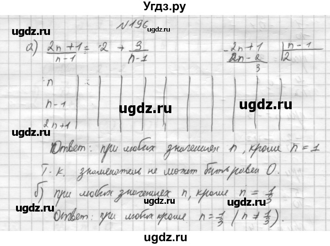 ГДЗ (Решебник к учебнику 2014) по алгебре 8 класс Г.В. Дорофеев / упражнение / 196