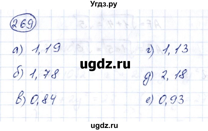 ГДЗ (Решебник к учебнику 2014) по алгебре 8 класс Г.В. Дорофеев / упражнение / 269